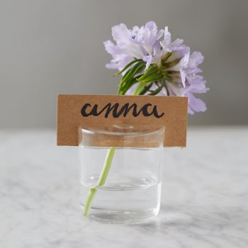 Glass Placeholder Vases, Set of 6