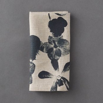 Indigo Floral Linen Napkin