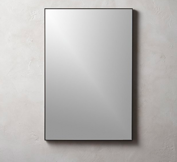 Infinity Black Rectangle Mirror